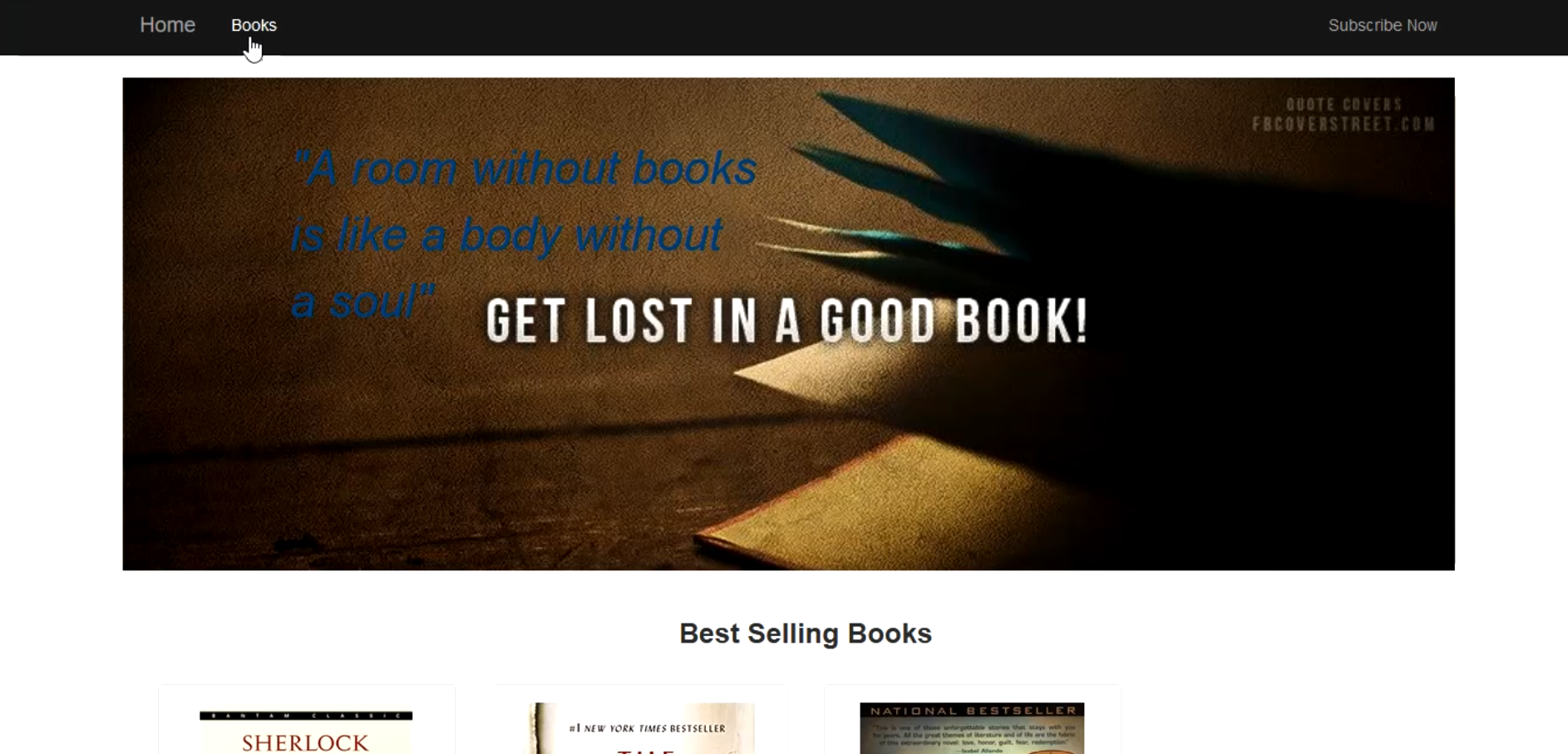 Book Shop project screenshot