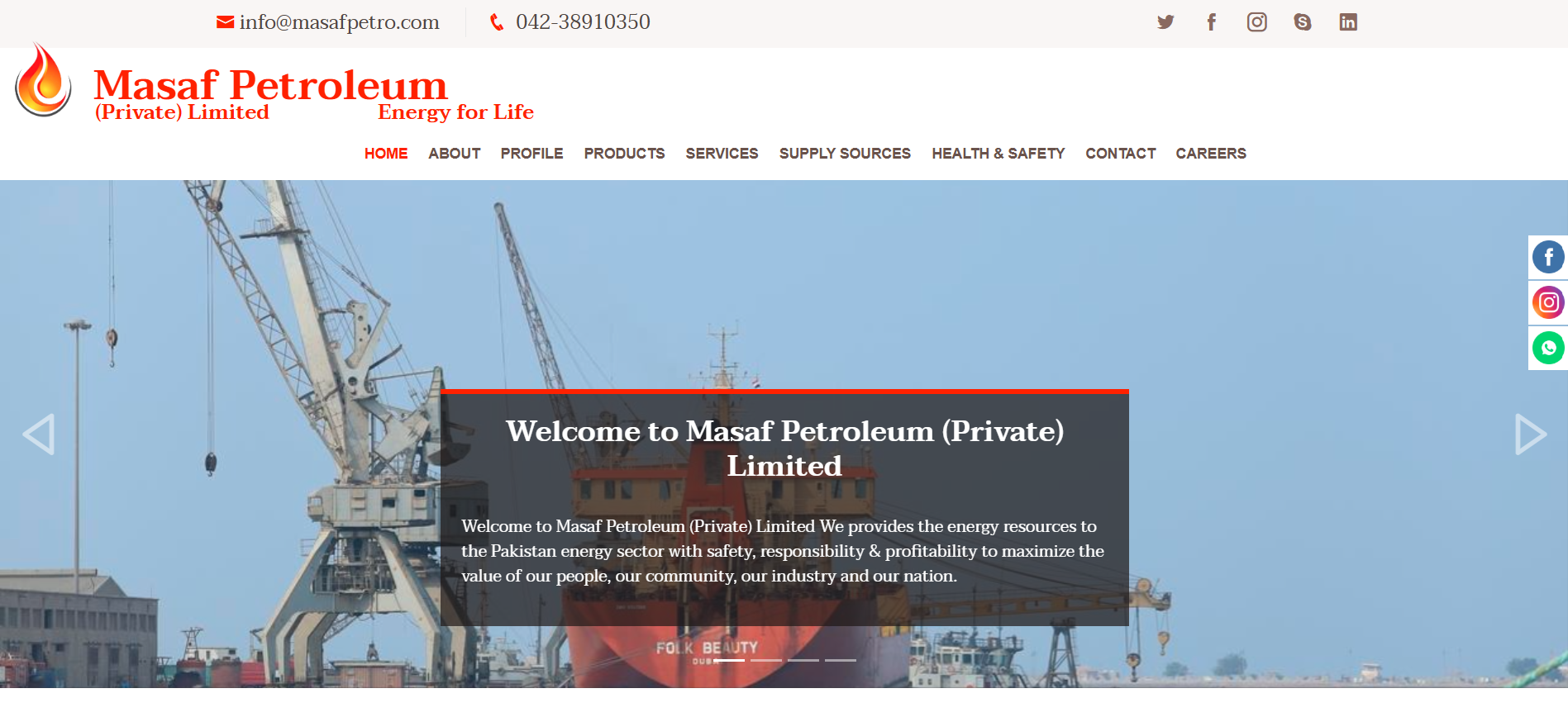 Masaf Petroleum project screenshot