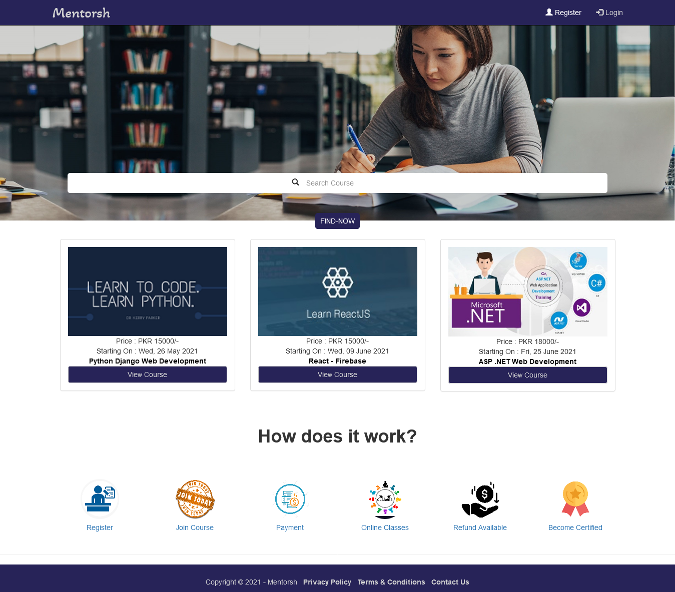 Mentorsh project screenshot
