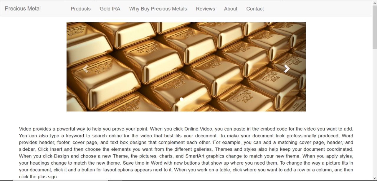 Precious Metal project screenshot